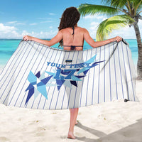 Custom Estonia Football Sarong Retro Jersey White Version