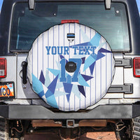 Custom Estonia Football Spare Tire Cover Retro Jersey White Version
