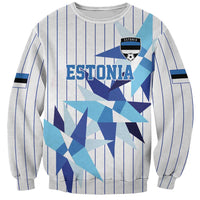Custom Estonia Football Sweatshirt Retro Jersey White Version