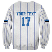 Custom Estonia Football Sweatshirt Retro Jersey White Version