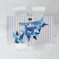 Custom Estonia Football Tablecloth Retro Jersey White Version