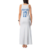 Custom Estonia Football Tank Maxi Dress Retro Jersey White Version