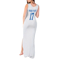 Custom Estonia Football Tank Maxi Dress Retro Jersey White Version