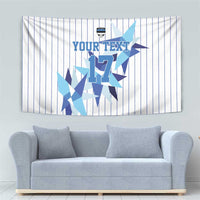 Custom Estonia Football Tapestry Retro Jersey White Version