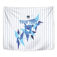 Custom Estonia Football Tapestry Retro Jersey White Version