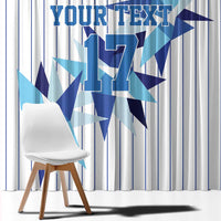 Custom Estonia Football Window Curtain Retro Jersey White Version