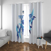 Custom Estonia Football Window Curtain Retro Jersey White Version