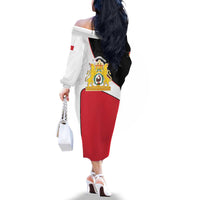 Haiti First Empire Family Matching Off The Shoulder Long Sleeve Dress and Hawaiian Shirt Anpi an Ayiti 1804-1806