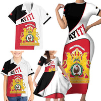 Haiti First Empire Family Matching Short Sleeve Bodycon Dress and Hawaiian Shirt Anpi an Ayiti 1804-1806