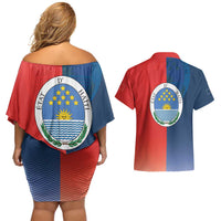 North Haiti State of Haiti Couples Matching Off Shoulder Short Dress and Hawaiian Shirt Leta an Ayiti 1806-1811
