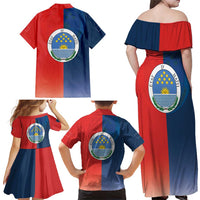 North Haiti State of Haiti Family Matching Off Shoulder Maxi Dress and Hawaiian Shirt Leta an Ayiti 1806-1811