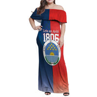 North Haiti State of Haiti Family Matching Off Shoulder Maxi Dress and Hawaiian Shirt Leta an Ayiti 1806-1811