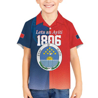 North Haiti State of Haiti Family Matching Short Sleeve Bodycon Dress and Hawaiian Shirt Leta an Ayiti 1806-1811