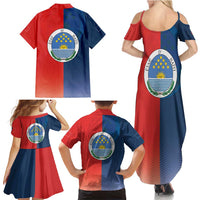 North Haiti State of Haiti Family Matching Summer Maxi Dress and Hawaiian Shirt Leta an Ayiti 1806-1811