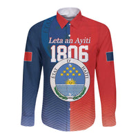 North Haiti State of Haiti Long Sleeve Button Shirt Leta an Ayiti 1806-1811