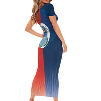 North Haiti State of Haiti Short Sleeve Bodycon Dress Leta an Ayiti 1806-1811