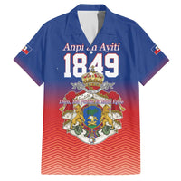 Personalized Haiti Second Empire Family Matching Off The Shoulder Long Sleeve Dress and Hawaiian Shirt Anpi an Ayiti 1849-1859