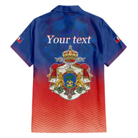 Personalized Haiti Second Empire Family Matching Off Shoulder Short Dress and Hawaiian Shirt Anpi an Ayiti 1849-1859