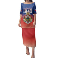 Personalized Haiti Second Empire Family Matching Puletasi and Hawaiian Shirt Anpi an Ayiti 1849-1859