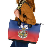 Personalized Haiti Second Empire Leather Tote Bag Anpi an Ayiti 1849-1859