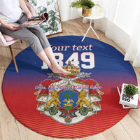 Personalized Haiti Second Empire Round Carpet Anpi an Ayiti 1849-1859