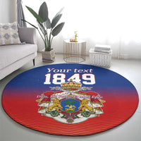 Personalized Haiti Second Empire Round Carpet Anpi an Ayiti 1849-1859