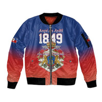 Personalized Haiti Second Empire Sleeve Zip Bomber Jacket Anpi an Ayiti 1849-1859