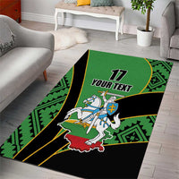 Republic of Lithuana Rugby Area Rug Sporty Style
