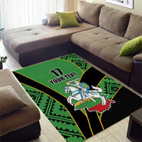Republic of Lithuana Rugby Area Rug Sporty Style