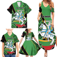 Republic of Lithuana Rugby Family Matching Summer Maxi Dress and Hawaiian Shirt Sporty Style