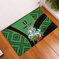 Republic of Lithuana Rugby Rubber Doormat Sporty Style