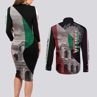 Italian Republic The Pantheon Couples Matching Long Sleeve Bodycon Dress and Long Sleeve Button Shirt Emblema della Repubblica Italiana