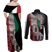 Italian Republic The Pantheon Couples Matching Off Shoulder Maxi Dress and Long Sleeve Button Shirt Emblema della Repubblica Italiana