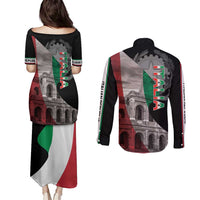 Italian Republic The Pantheon Couples Matching Puletasi and Long Sleeve Button Shirt Emblema della Repubblica Italiana