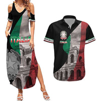 Italian Republic The Pantheon Couples Matching Summer Maxi Dress and Hawaiian Shirt Emblema della Repubblica Italiana