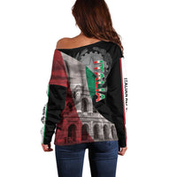 Italian Republic The Pantheon Off Shoulder Sweater Emblema della Repubblica Italiana