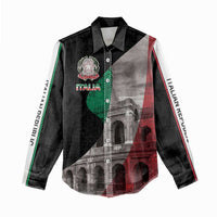 Italian Republic The Pantheon Women Casual Shirt Emblema della Repubblica Italiana LT17 - Wonder Print Shop