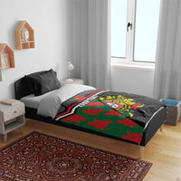 Personalized Portugal Coat of Arms with Carnation Bedding Set Portuguese Bandeira Verde-Rubra
