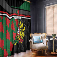 Personalized Portugal Coat of Arms with Carnation Window Curtain Portuguese Bandeira Verde-Rubra