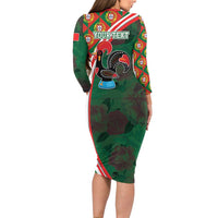 Personalized Portugal Rooster of Barcelos Family Matching Long Sleeve Bodycon Dress and Hawaiian Shirt Portuguese Flag
