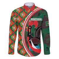 Personalized Portugal Rooster of Barcelos Family Matching Short Sleeve Bodycon Dress and Hawaiian Shirt Portuguese Flag