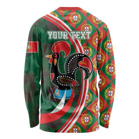 Personalized Portugal Rooster of Barcelos Long Sleeve Shirt Portuguese Flag