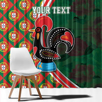 Personalized Portugal Rooster of Barcelos Window Curtain Portuguese Flag