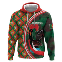Personalized Portugal Rooster of Barcelos Zip Hoodie Portuguese Flag