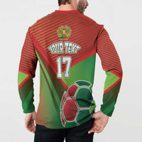 Custom Portugal Football Go Champions Button Sweatshirt Sporty Style