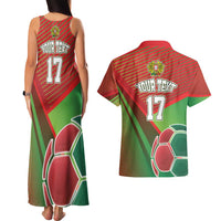 Custom Portugal Football Go Champions Couples Matching Tank Maxi Dress and Hawaiian Shirt Sporty Style