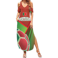 Custom Portugal Football Go Champions Family Matching Summer Maxi Dress and Hawaiian Shirt Sporty Style