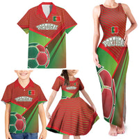Custom Portugal Football Go Champions Family Matching Tank Maxi Dress and Hawaiian Shirt Sporty Style