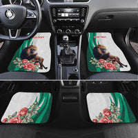 Personalized Bulgaria Coat of Arms Car Mats A Crowned Golden Lion with Rose
