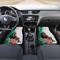 Personalized Bulgaria Coat of Arms Car Mats A Crowned Golden Lion with Rose